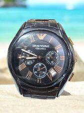 Relógio unissex Emporio Armani AR1410 CERÂMICA, W. R, Qz, nova bateria. , usado comprar usado  Enviando para Brazil