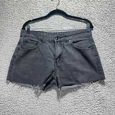 Usado, Bermuda jeans Bench OJ corte tamanho 34x2 preta jeans desgastada bainha crua elástica curta comprar usado  Enviando para Brazil