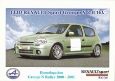 Catalogue Brochure RENAULT CLIO Sport 16V Groupe N 2000 France comprar usado  Enviando para Brazil