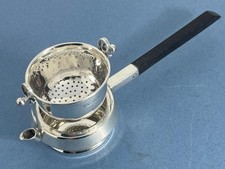 COADOR DE CHÁ ARTICULADO PRATA MACIÇA ANTIGO ESCASSO E XÍCARA GOTEJANTE AND HALL comprar usado  Enviando para Brazil