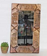 Moldura de espelho de madeira vintage pendurada na parede gravada artesanal original 15157 comprar usado  Enviando para Brazil