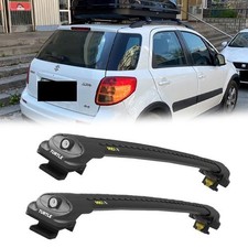 Suzuki SX4 2006-2013 Rack de Teto Barras Transversais Preto Trilhos Elevados Par Transportador Superior comprar usado  Enviando para Brazil