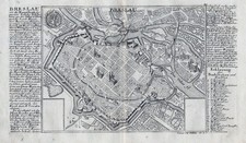 Breslavia Wroclaw Polonia Mappa Della Città Incisione In Rame Kilian 1759 na sprzedaż  Wysyłka do Poland