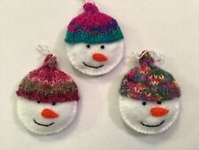 Handmade felt snowmen for sale  ALFRETON