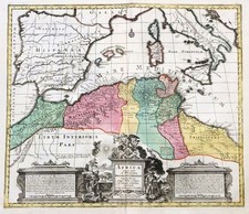 Mapa De Marruecos, Argelia, Túnez Y Libia, Norte De África, Seutter 1730 comprar usado  Enviando para Brazil