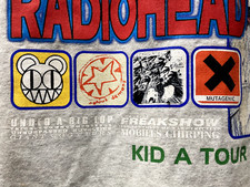 Camiseta Vintage Radiohead Kid A 2000 Tour Europa e Reino Unido Promo Concerto, usado comprar usado  Enviando para Brazil