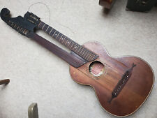 Guitarra harpa pescoço duplo antiga bem flamejante 1 parte traseira Contra guitarra "Dresden" comprar usado  Enviando para Brazil