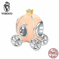 Berloque Voroco real 100% prata esterlina esmalte carrinho de abóbora para pulseira joias comprar usado  Enviando para Brazil