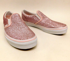 Tênis Vans Meninas/Juniores Tamanho 6 UE 38 Rosa Claro Glitter Clássico Slip-on comprar usado  Enviando para Brazil