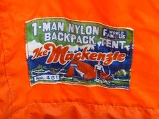RARO Vintage THE MACKENZIE #481 1 homem barraca mochila de náilon 75x35x32" EX. Cond., usado comprar usado  Enviando para Brazil