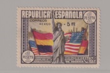España 1938: Correo Aéreo - Sobreimpreso 5P. En 1P. (N°193) SPL. (Cat.58/669) segunda mano  Embacar hacia Mexico