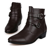 Botas de tornozelo masculinas casuais salto baixo com fivelas pontiagudas comprar usado  Enviando para Brazil