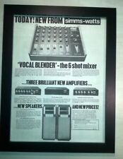 Simms watts amplifiers for sale  WREXHAM