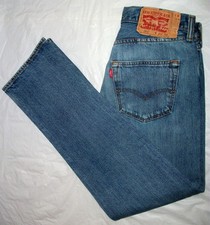 Usado, LEVI STRAUSS LEVIS Original 501 Azul JEANS DENIM Perna Reta CHINOS C 30 L 30 comprar usado  Enviando para Brazil
