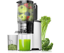 Espremedor de suco prensa fria, 5,8" máquina extratora de suco calha de alimentação larga com 400W, usado comprar usado  Enviando para Brazil
