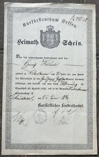 Heimatschein kurfürstentum he gebraucht kaufen  Bad Münstereifel