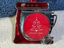 Enfeite de foto de Natal esmalte vermelho tigela de mistura e batedeira PO5008 comprar usado  Enviando para Brazil