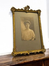 Moldura de gesso antiga foto distinta feminina (casamento?) 1906 Pittsburgh PA comprar usado  Enviando para Brazil