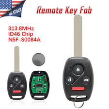 Chaveiro com controle remoto de 4 botões para Honda Civic 2006 2007 2008 2009 2010 2011 2012 2013, usado comprar usado  Enviando para Brazil