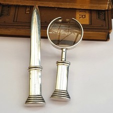Sterling silver magnifying for sale  WESTON-SUPER-MARE