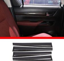 4 peças ABS fibra de carbono interior painel porta carro tampa acabamento para Toyot@ Hilux 2015-21, usado comprar usado  Enviando para Brazil
