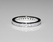 Anel Eternity de zircônia cúbica corte princesa prata esterlina 3 mm (tamanhos H - V) comprar usado Anel Eternity de zircônia cúbica corte princesa prata esterlina 3 mm (tamanhos H - V) comprar usado  Enviando para Brazil