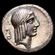Usado, *Lucernae* L. Calpurnius Piso Frugi, denario. 90 a.C. - L PISO FRVGI / L comprar usado  Enviando para Brazil