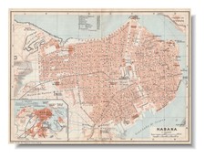 Mapa original HAVANA La Habana 1909 plano da cidade CUBA comprar usado  Enviando para Brazil