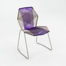 Cadeira lateral de jantar 2023 Patricia Urquiola para Moroso Tropicalia roxa e cinza comprar usado  Enviando para Brazil