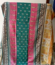 Colcha indiana vintage de algodão Kantha tamanho duplo cobertor feito à mão Gudari kanth comprar usado  Enviando para Brazil