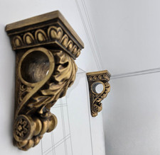 2 cortinas de resina Corbel ouro renascentista folha de cetim parede para tratamento de janela  comprar usado  Enviando para Brazil
