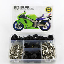 Kit completo de parafusos de carenagem fixadores de corpo adequado para Kawasaki ZX7R 1996-2003 prata comprar usado  Enviando para Brazil