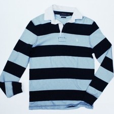 Camisa listrada/rugby BOYS POLO Ralph Lauren - Slim Fit - Azul claro/marinho - XS comprar usado  Enviando para Brazil