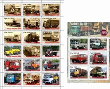 Folha de selo + bloco Fiat Car Company Trucks produção 2019 edição Naxcivan comprar usado  Enviando para Brazil