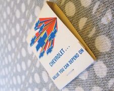 Original chevrolet matchbook for sale  Santa Cruz