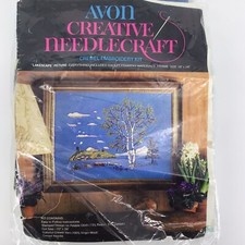 Kit de bordado Crewel vintage Avon Creative Needlecraft paisagem imagem 1972 comprar usado  Enviando para Brazil