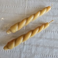 Velas de cera de abelhas antigas feitas à mão cônica espiral fita azul vencedora década de 1960  comprar usado  Enviando para Brazil
