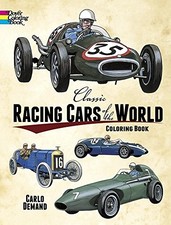 CLASSIC RACING CARS OF THE WORLD COLORING BOOK (DOVER By Carlo Demand **Mint** comprar usado  Enviando para Brazil