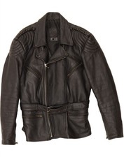 Jaqueta de couro vintage masculina motociclista Reino Unido 44 2XL couro preto BM01, usado comprar usado  Enviando para Brazil