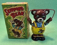 1950s NOMURA TN corda de pular urso de estanho corda, CAIXA FUNCIONA Japão Teddy comprar usado  Enviando para Brazil