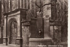 Pocztówka : FREIBERG /Sa.  - Fontanna Lutra przy katedrze ; ok. 1967 na sprzedaż  Wysyłka do Poland