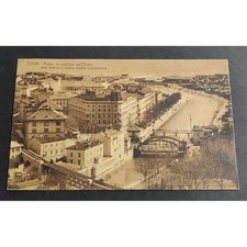 Cartolina fiume ponte usato  Alessandria