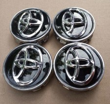 Tampas de centro de roda TOYOTA 62MM preto Camry Avalon RAV4 Prius Corolla CONJUNTO DE 4 comprar usado  Enviando para Brazil