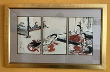Antique triptych japanese for sale  LONDON