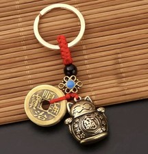 Lucky cat keychain for sale  LONDON