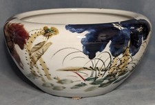 Vaso de flores vintage grande tigela perfurada 12 x 7 pintado à mão 10 lb estilo John Richard comprar usado Vaso de flores vintage grande tigela perfurada 12 x 7 pintado à mão 10 lb estilo John Richard comprar usado  Enviando para Brazil