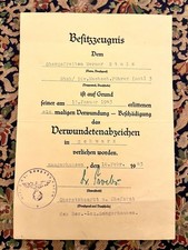 Urkunde verwundetenabzeichen s gebraucht kaufen  Berlin