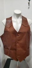 mens western brown leather vest for sale mens western brown leather vest for sale Visalia