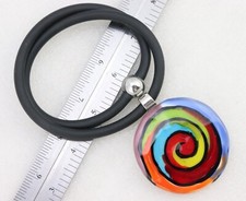 18" Vintage Italianissimo Murano Vescovo Colar Pingente de Vidro Silicone ITÁLIA comprar usado  Enviando para Brazil