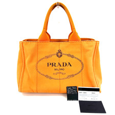 Usado, Bolsa de mão PRADA Canapa lona laranja autêntica comprar usado  Enviando para Brazil